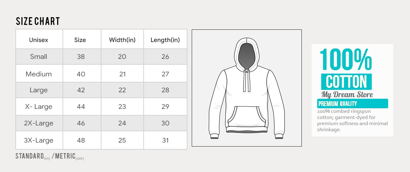 Hoodie Size Chart 