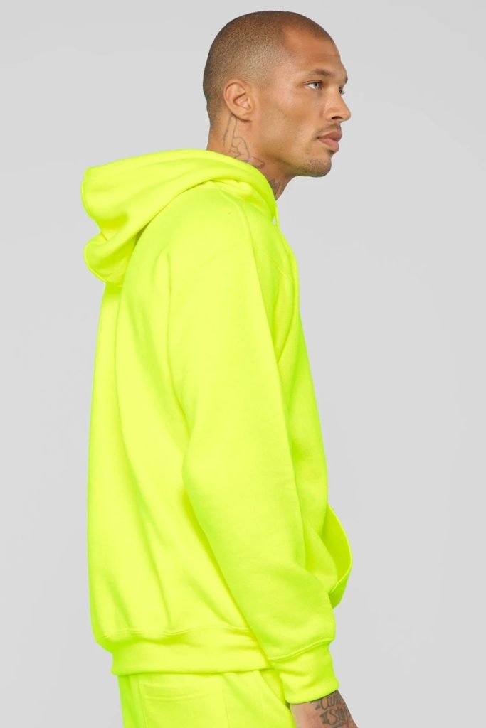 Highlighter fashion yellow hoodie