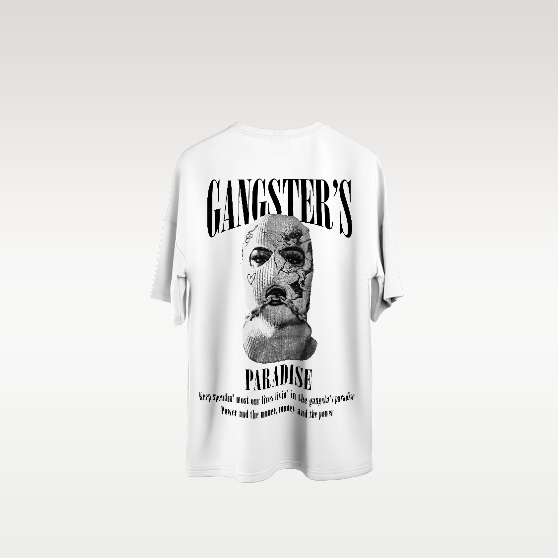 White Gangsters Oversized T-Shirt | Bofrike