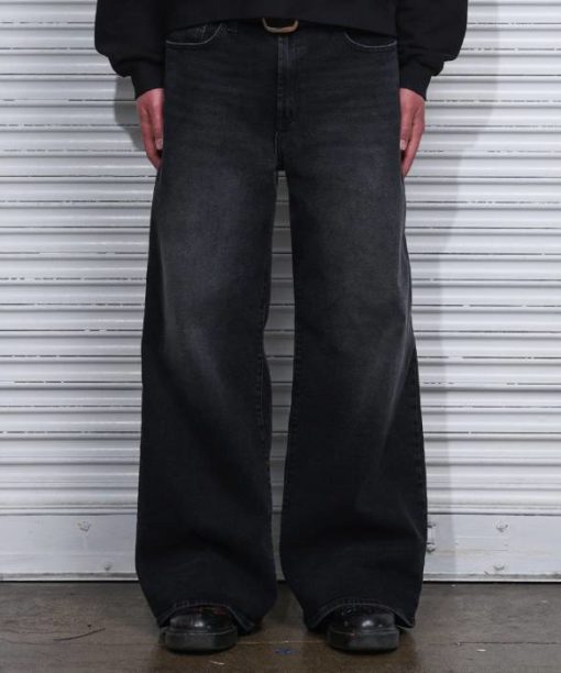 Noir Black Washed Baggy Fit Jean