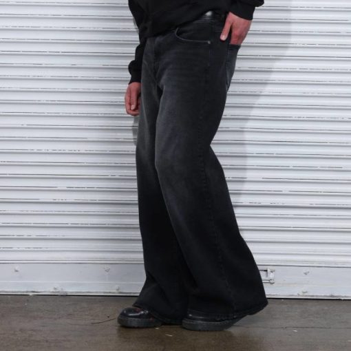 Noir Black Washed Baggy Fit Jean - Image 3