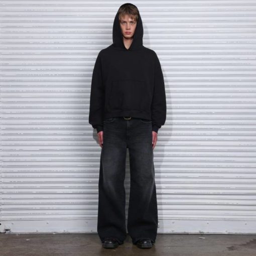 Noir Black Washed Baggy Fit Jean - Image 4