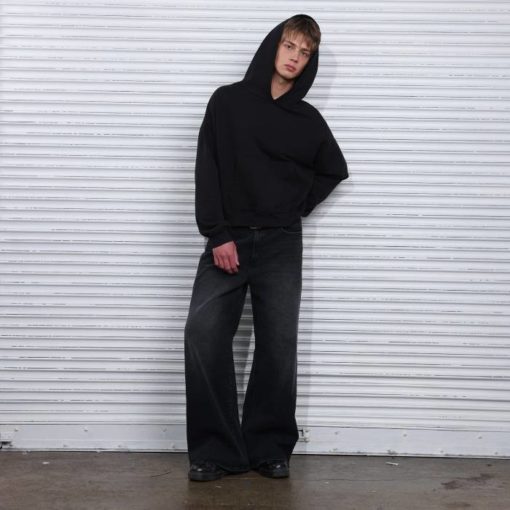 Noir Black Washed Baggy Fit Jean - Image 5