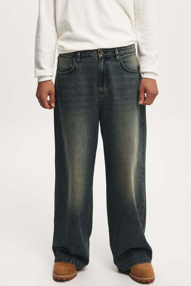 Y2k Blue Washed Baggy Fit Jean | Bofrike