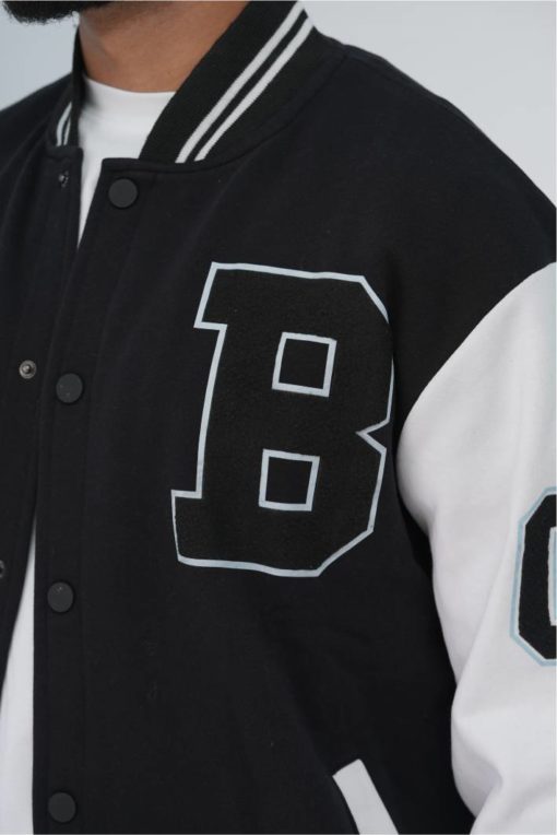 Black Oversized Varsity Jacket - Image 5