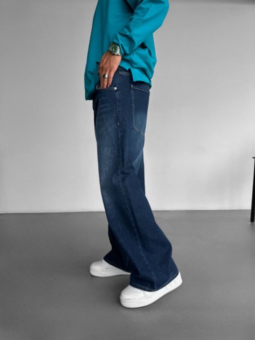 Ocean Blue Baggy Fit Jean - Image 2