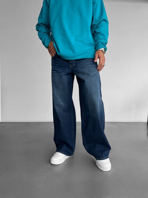 Ocean Blue Baggy Fit Jean - Image 3