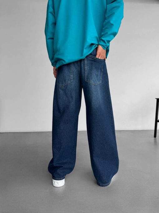 Ocean Blue Baggy Fit Jean - Image 4