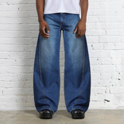 Blue Twisted Baggy Fit Jean - Image 2