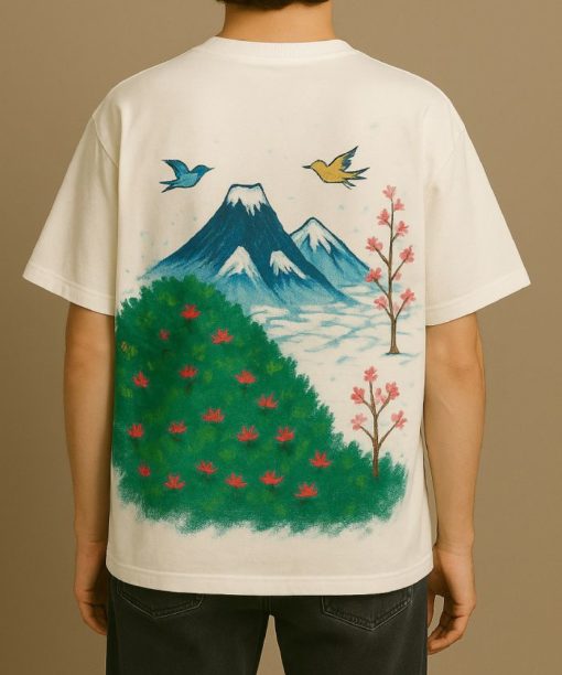 Tranquil Bloom Oversized T-shirt