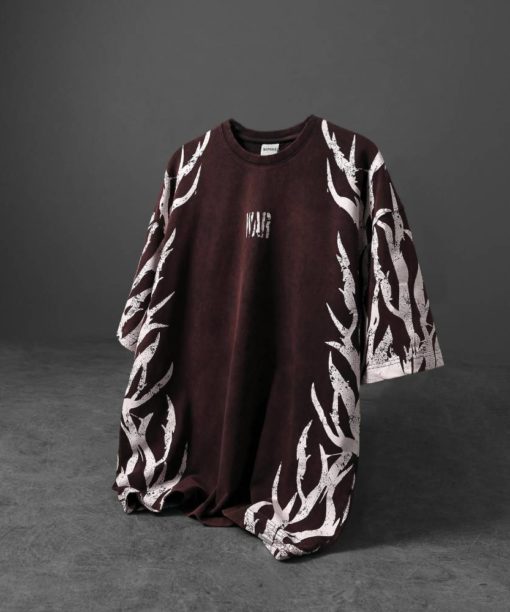 Claret Red War Oversized T-Shirt