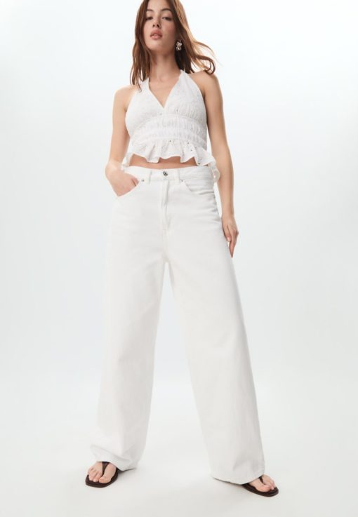 White Wide Leg Jean - Image 2