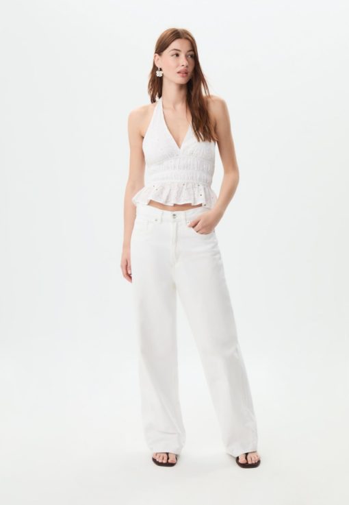 White Wide Leg Jean - Image 3