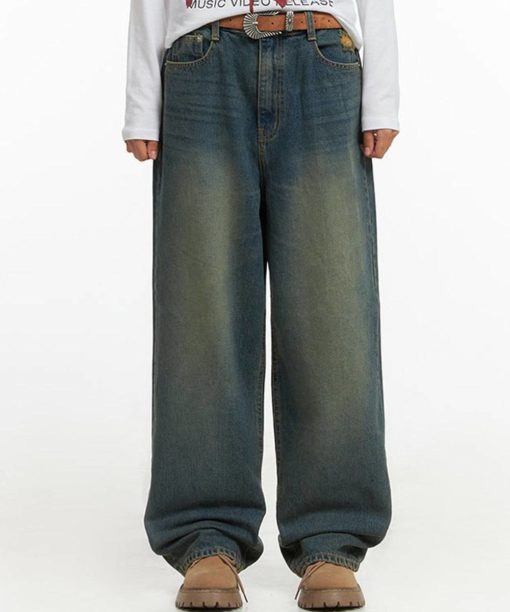 Sandblast Wide Leg Jean