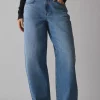 Buckle Baggy Barrel Jean