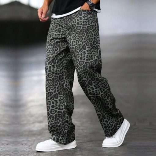 Leopard Print Baggy Pants
