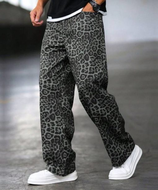 Leopard Print Baggy Pants