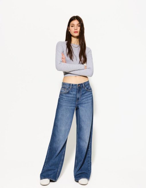 Blue Wide Leg Jean