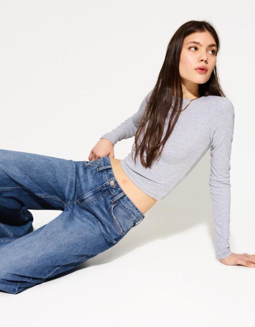 Blue Wide Leg Jean - Image 2