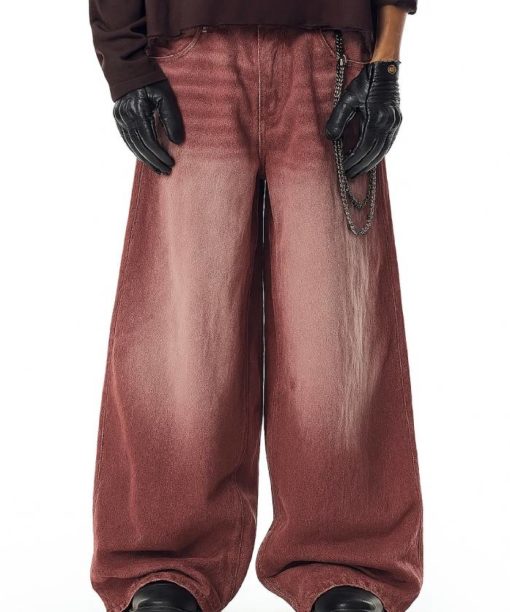 Wine Washed Baggy Jean