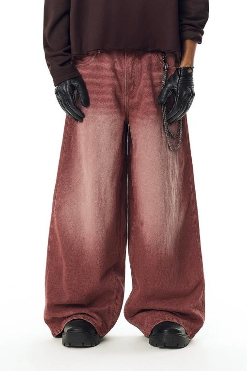 Wine Washed Baggy Jean