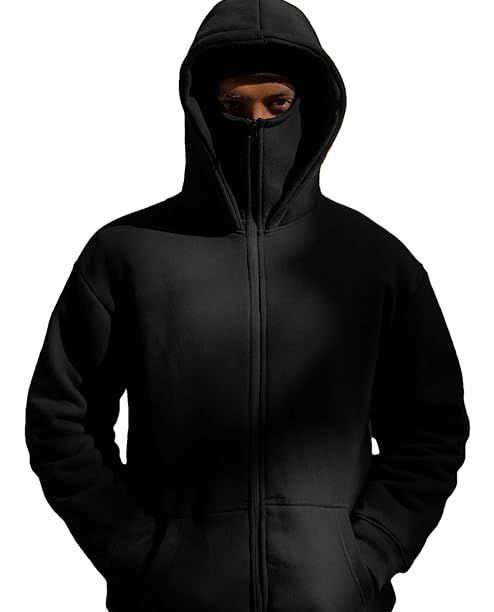 Black Balaclava Oversized Hoodie