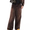 Brown Washed Baggy Fit Jean