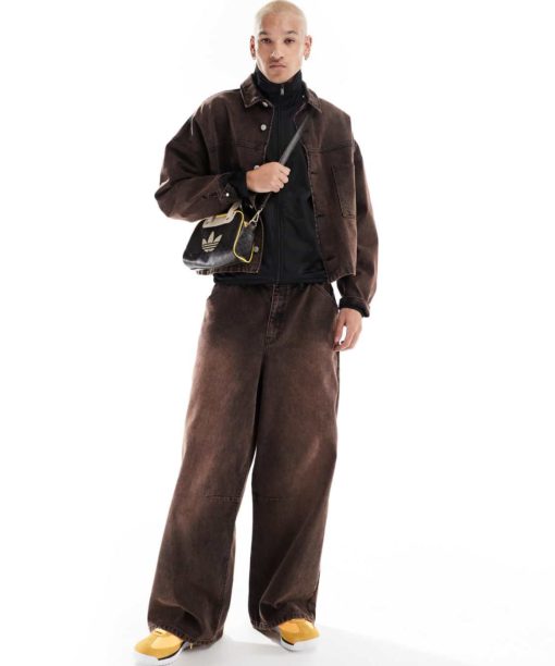 Brown Washed Baggy Fit Jean