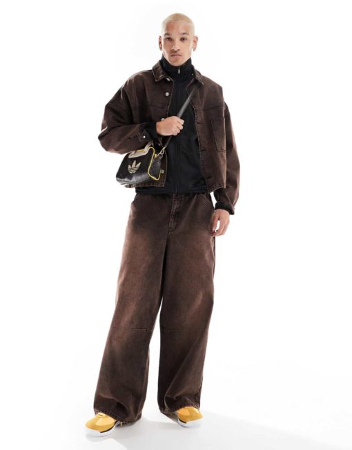 Brown Washed Baggy Fit Jean