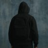 Black Backpack Oversized Hoodie