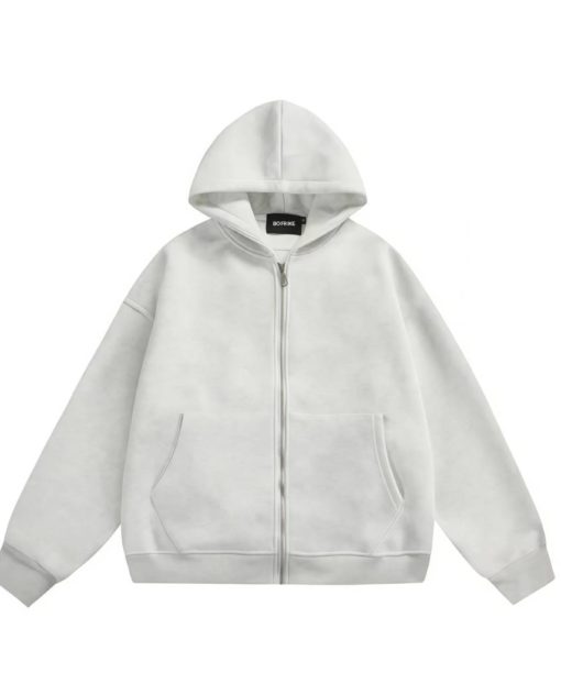 Alternative view of White Backpack Oversized Hoodie