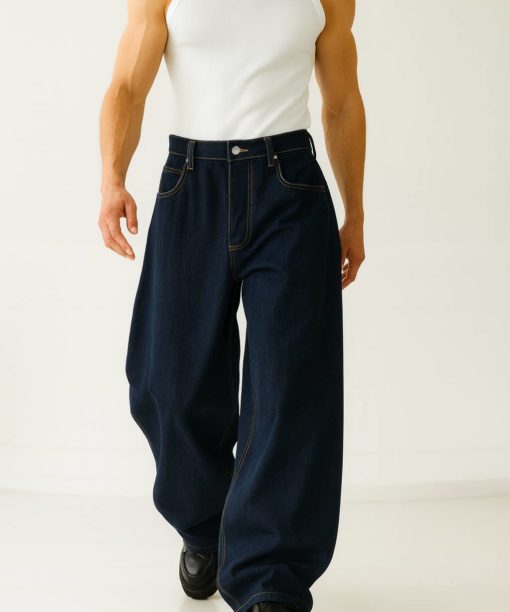Alternative view of Raw Indigo Baggy Fit Jean