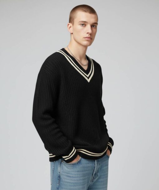 Alternative view of Black Oversized Knit Sweater