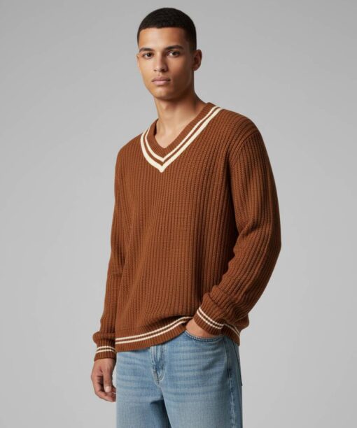 Brown Oversized Knit Sweater