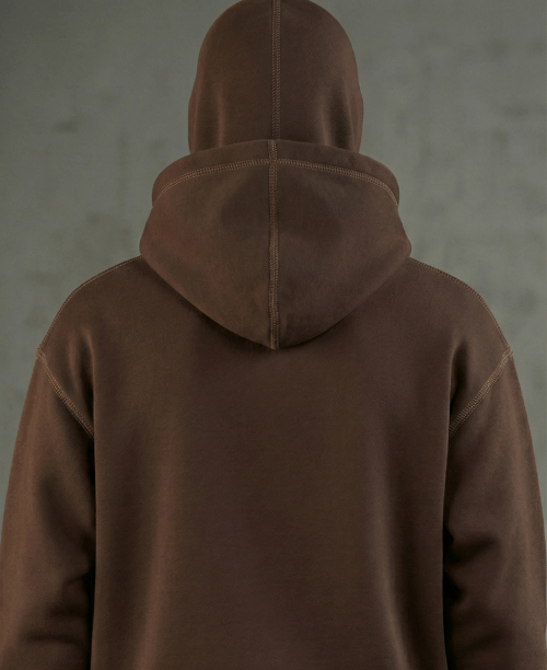 Alternative view of Dark Brown Balaclava Double Zip Oversized Hoodie