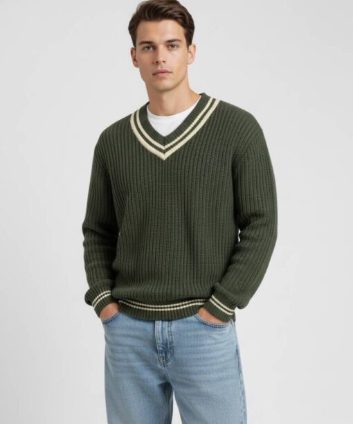 Alternative view of Green Oversized Knit Sweater