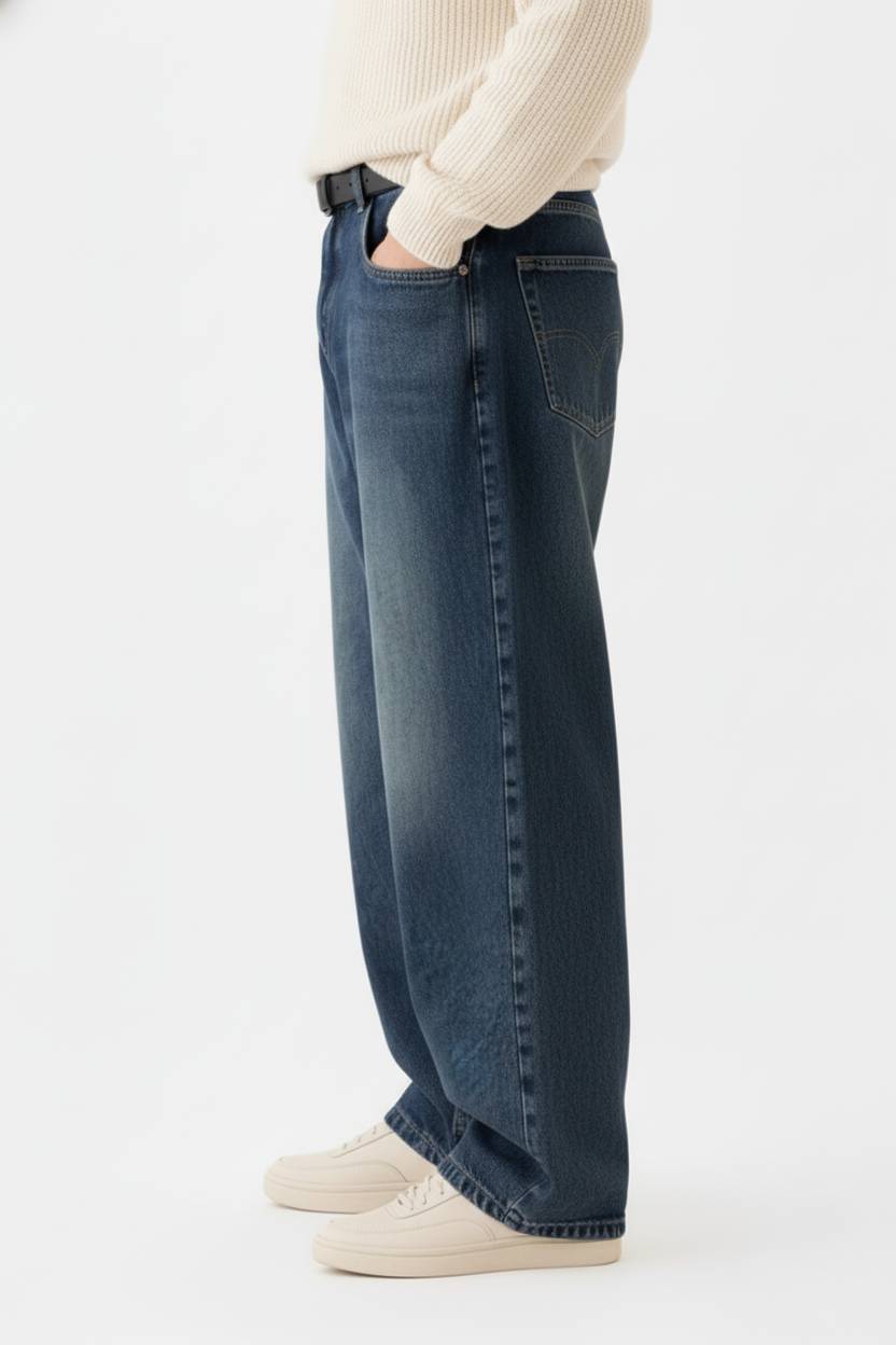 Mirage Blue Baggy Fit Jean - Image 3