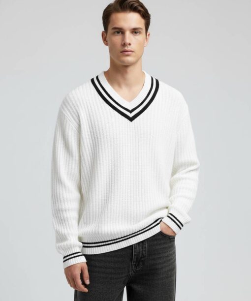 White Oversized Knit Sweater