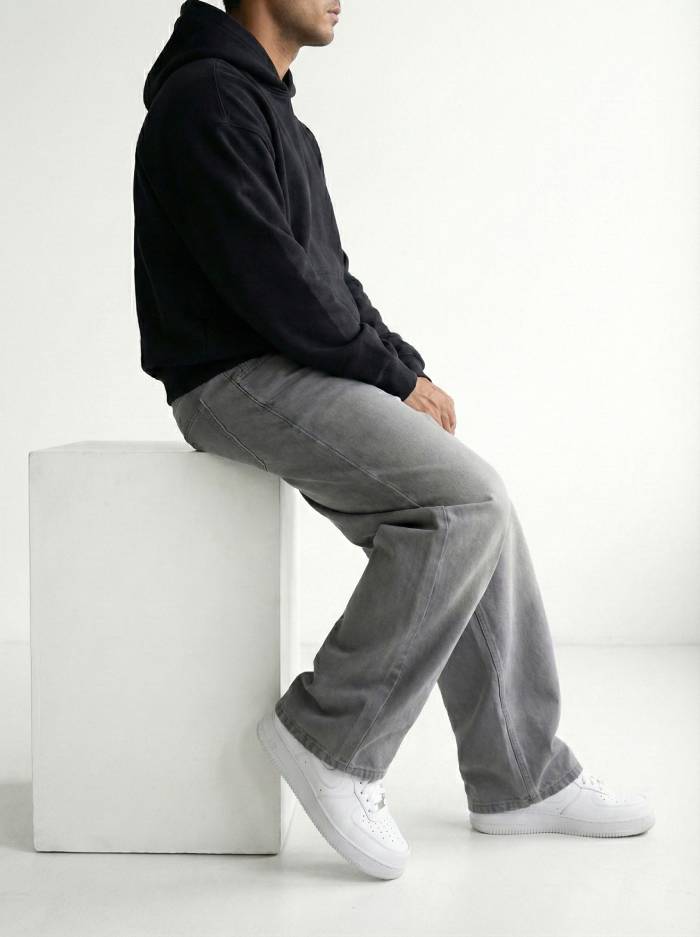 Ash Grey Baggy Fit Jean - Image 6