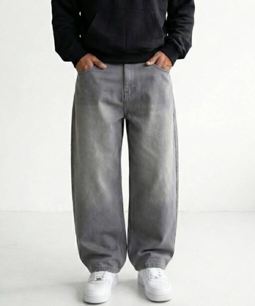 Ash Grey Baggy Fit Jean