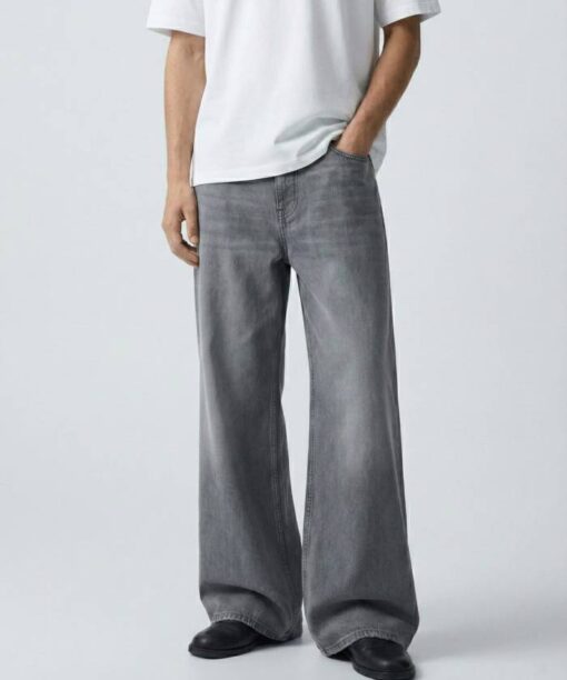 Ash Grey Baggy Fit Jean