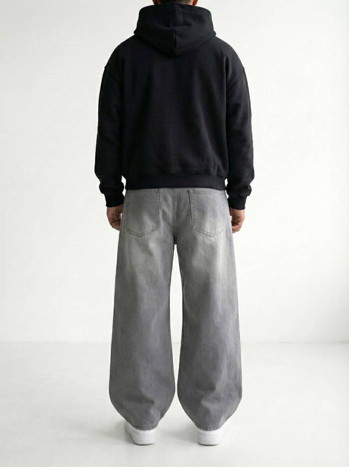 Ash Grey Baggy Fit Jean - Image 4