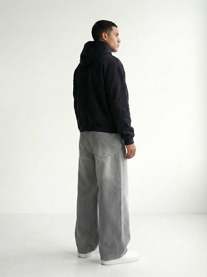 Ash Grey Baggy Fit Jean - Image 3