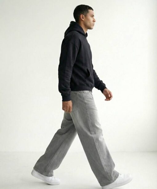 Alternative view of Ash Grey Baggy Fit Jean