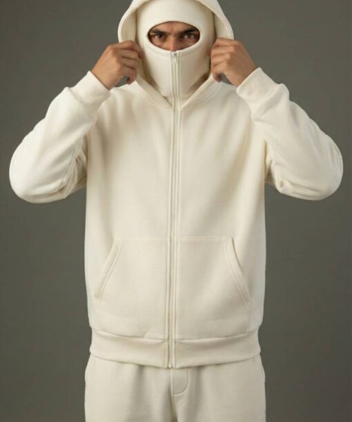Off-White Balaclava Double Zip Oversized Hoodie