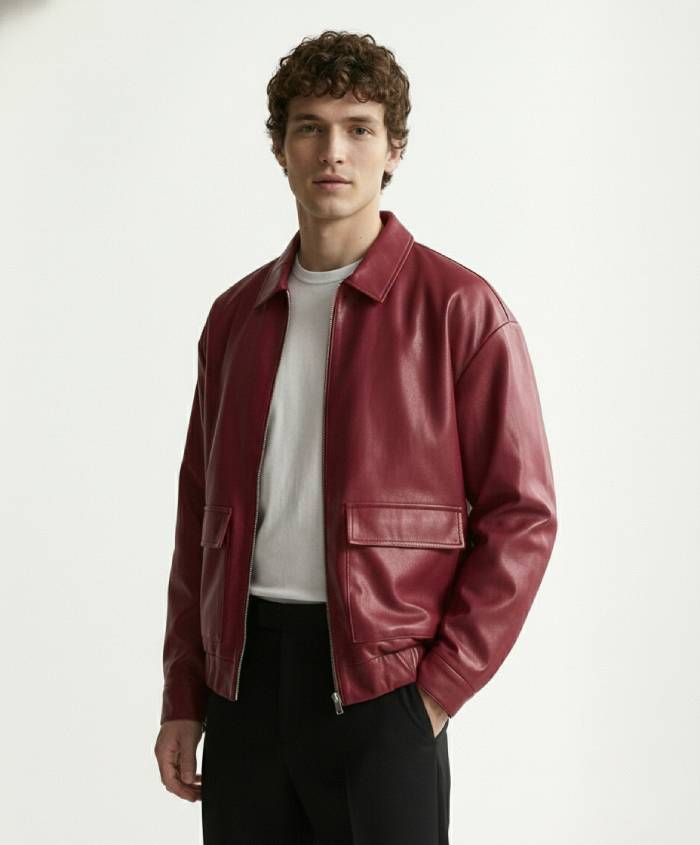 Cherry Leather Jacket - Image 2