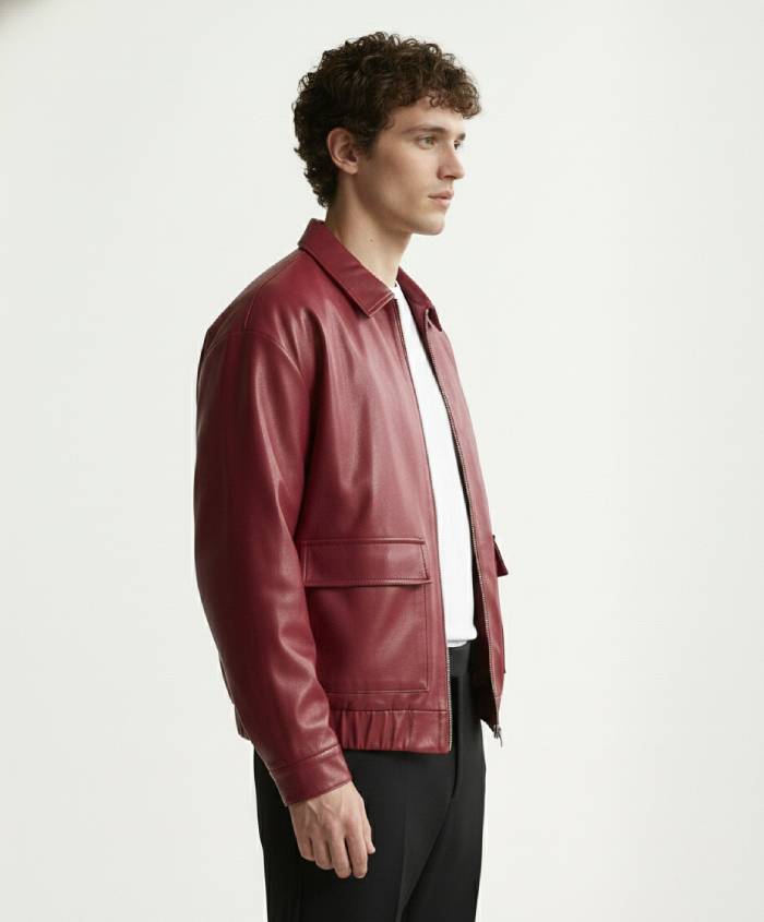 Cherry Leather Jacket - Image 4