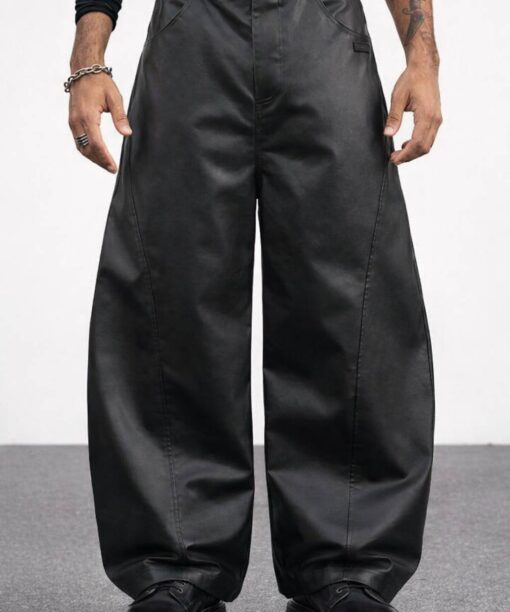 Leather Wide Leg Pant - M-32