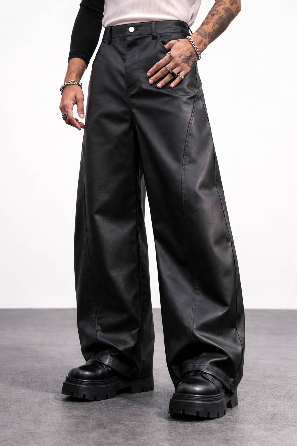 Leather Wide Leg Pant - Image 2