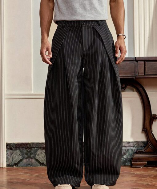 Black Stripe Absolute Wide Leg Pants